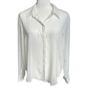Abercrombie & Fitch White Button Down Blouse M